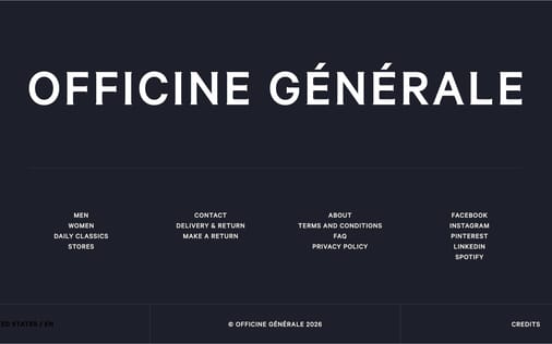 Footer section preview