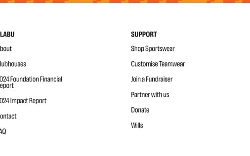 Footer section preview