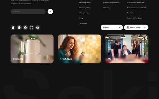 Footer section preview