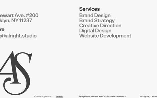 Footer section preview
