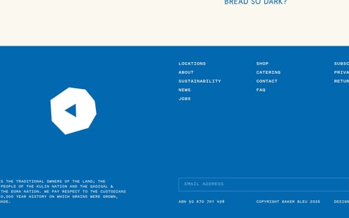 Footer section preview