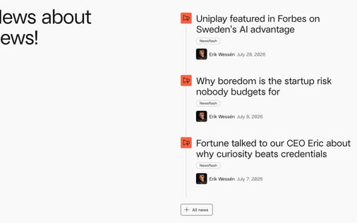 Blog section preview