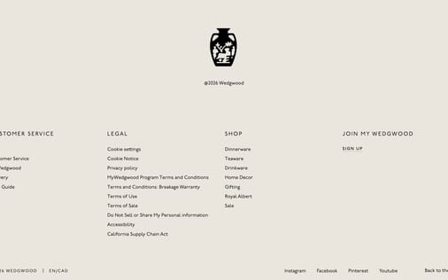 Footer section preview