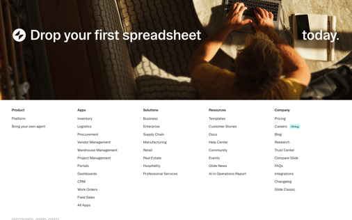 Footer section preview