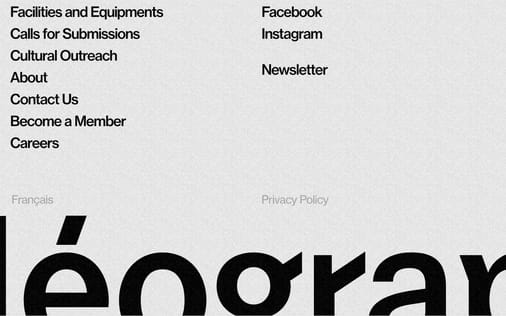 Footer section preview