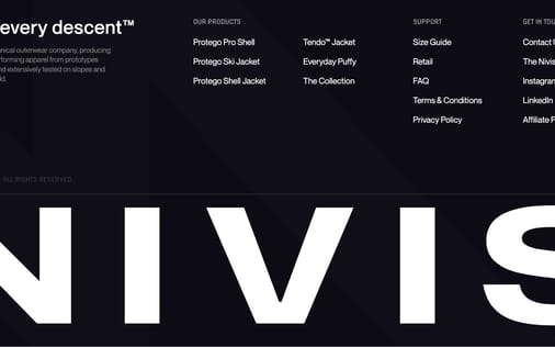 Footer section preview