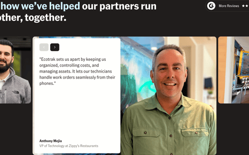 Testimonials section preview