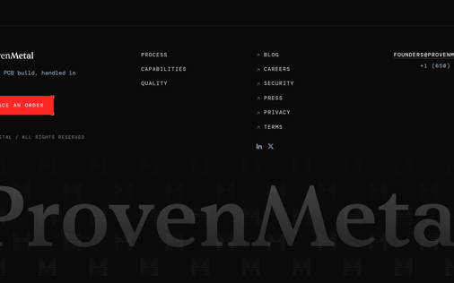 Footer section preview