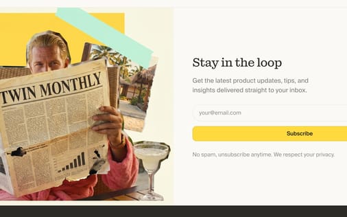 Newsletter section preview