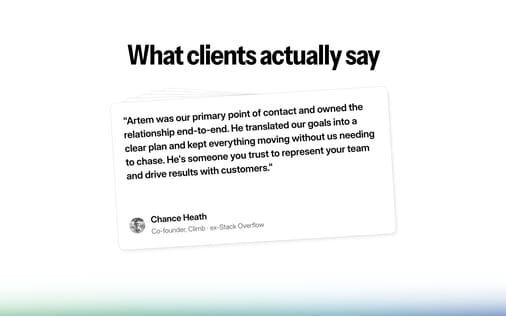 Testimonial section preview
