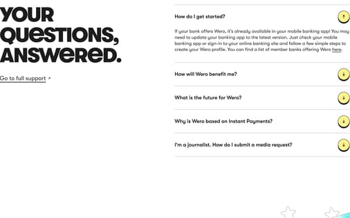 FAQ section preview