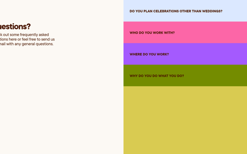 FAQ section preview