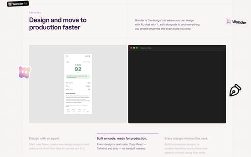 Feature section preview