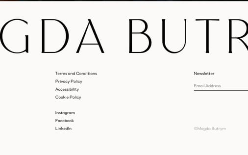 Footer section preview