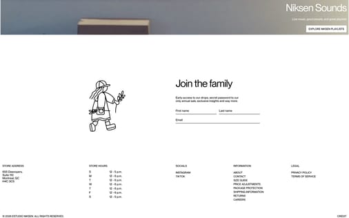 Footer section preview
