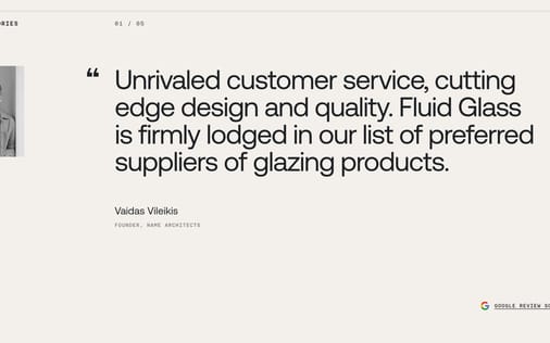 Testimonial section preview