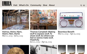 UMOCA website preview