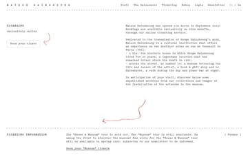 Maison Gainsbourg website preview