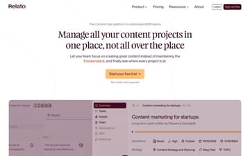 Relato website preview