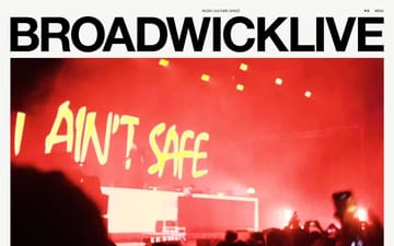 Broadwick Live website preview