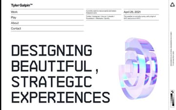 Tyler Galpin website preview