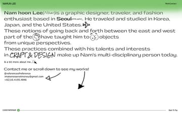 Nam hoon lee website preview
