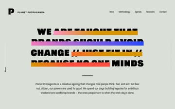 Planet Propaganda website preview