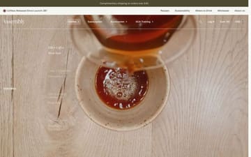 Assembly Coffee website preview