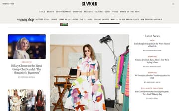 Glamour website preview
