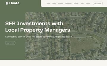 Ovata website preview