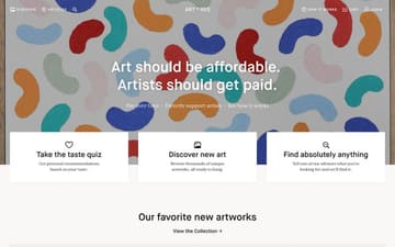 Art in Res website preview
