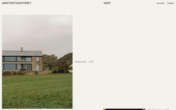Arkitektkontoret Vest website preview