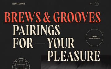 Brews & Grooves website preview