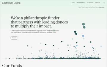 Coefficient Giving website preview