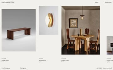 Post Collection website preview