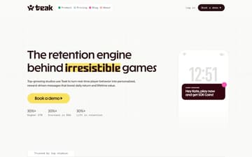 Teak website preview