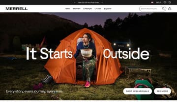 Merrell website preview