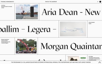 Possible Monuments website preview