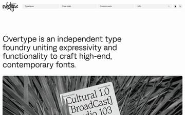 Overtype website preview