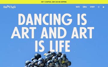 Dancing website preview