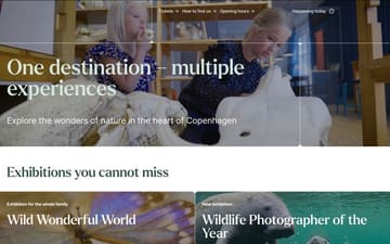 Denmark natural history museums website preview