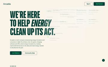 Arcadia website preview
