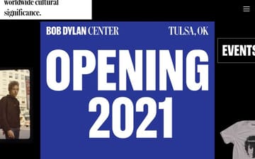 Bob Dylan Center website preview