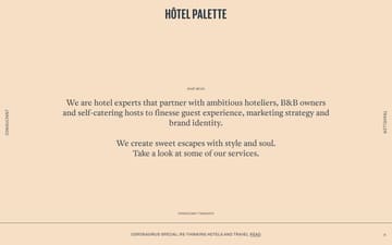 Hotel Palette website preview