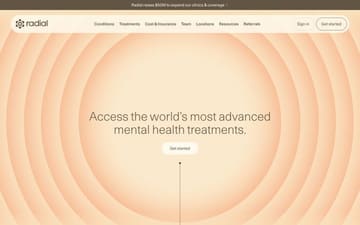 Radial website preview