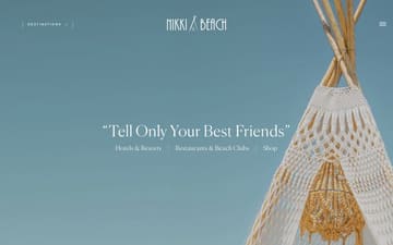 Nikki Beach website preview
