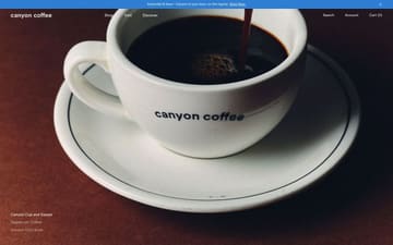 Canyon Coffee website preview