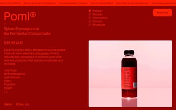 Pomi Drinks website preview