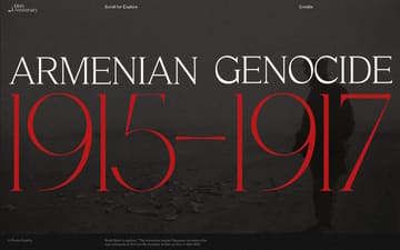 The Armenian Genocide website preview