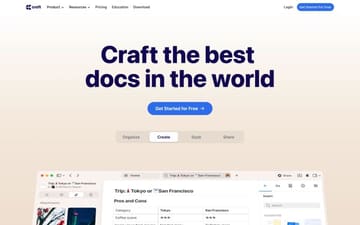 Craft website preview